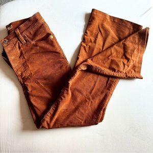 Burnt Orange Corduroy Levi’s Ribcage Flare Pants (26” Waist)